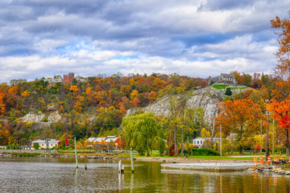 Peekskill New York foliage scene during fall 2023